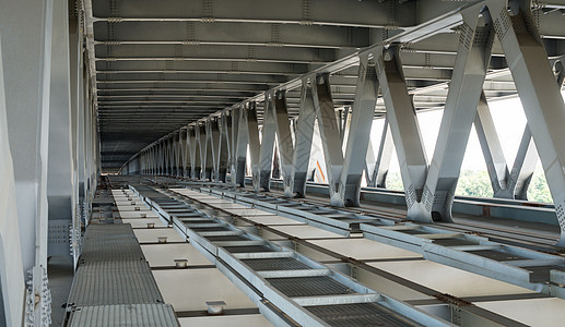 桥梁建设 桥梁的金属框架建筑学天花板技术建筑格子立交桥交通跨度桁架隧道图片