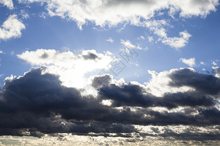 云后有太阳的阴云云景天空日落下雨气氛光束天蓝色辐射射线上帝图片
