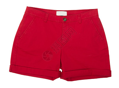 红短裤条纹服装水平红色摄影对象衣服拍摄运动跑步背景图片