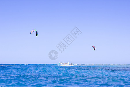 分隔栏海浪活动游客成人空气闲暇降落伞乐趣热带海滩图片