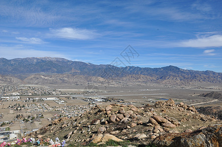 加利福尼亚州假期风景卵石小路绿洲沙漠休息山脉公园国家图片