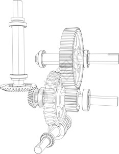带轴承和轴承的齿轮图片
