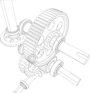 由齿轮 轴承和轴承组成的电线框架减压器图片