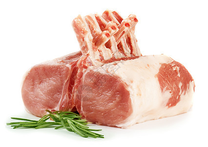 原生肉替代品饮食叶子工作室草本植物猪肉食物红色肉类迷迭香背景图片