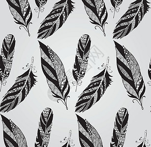 无缝无缝模式菜单黑色手绘咖啡店绘画羽毛草图漩涡餐厅框架图片