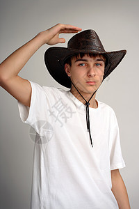 Stetson 帽子的青少年图片