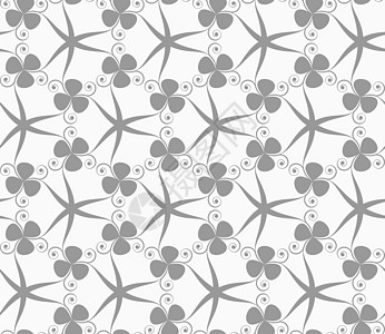 单色灰性螺旋和三叶图片