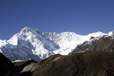 山天空远足极端冒险风景蓝色首脑勘探地形山脉图片