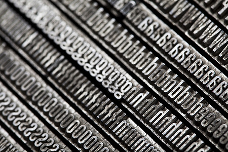 信头块 孤立的亮色主题打印机机械字母活版文学金属机器印刷工具平方图片