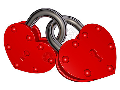 爱的锁挂锁传统安全婚姻恋人钥匙婚礼红色仪式金属图片
