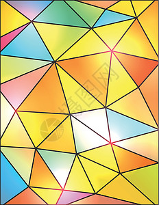色彩多彩的抽象几何三角形背景插图图片
