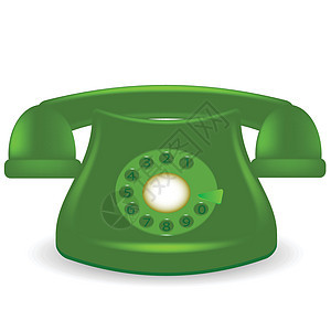 旧绿色旧电话塑料插图金属服务台技术拨号说话商业网络电缆图片