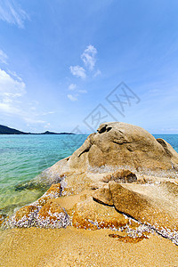 太平洋海滩 中国南海的沙木(kho samui)图片