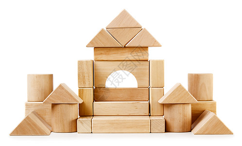 玩具木城堡黄色童年财产房屋积木建筑学建筑师木头白色销售图片
