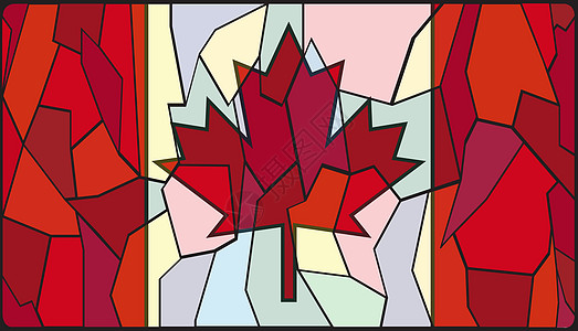 加拿大彩色玻璃窗口图片