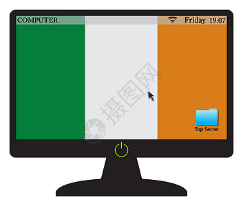 爱尔兰计算机屏幕与按键连接图片