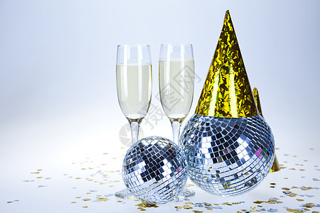 新年快乐收藏 明亮多彩的生动主题夫妻长笛桌子饮料火花玻璃魔法酒精风格庆典图片