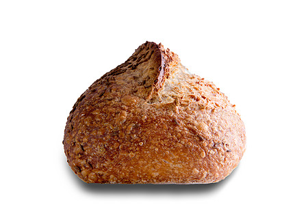 美味的Rye Bread 在白背景上孤立图片