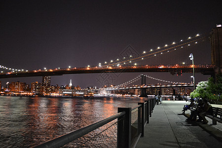 纽约市夜桥图片