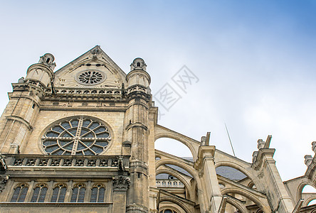 巴黎圣尤斯塔什教堂大教堂旅行城市历史建筑文化石头地标教会宗教图片