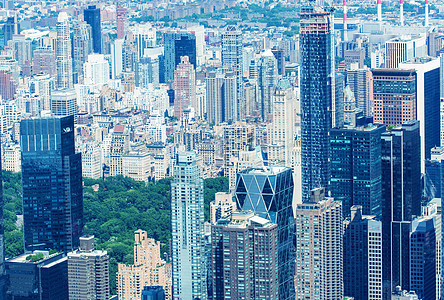 曼哈顿市中心直升机视线摩天大楼天空全景天线建筑公园景观旅行城市建筑学图片