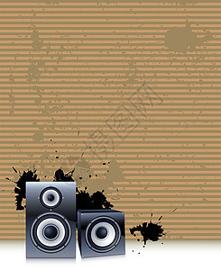 扬声器音响喇叭技术音乐插图音乐会立体声俱乐部黑色岩石背景图片