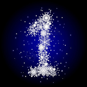 字母雪计算蓝色星星庆典卡片季节数数暴风雪数字装饰品图片