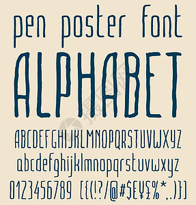 Sans-serif 手绘优雅的笔海报 最小字体 字母字母设计图片