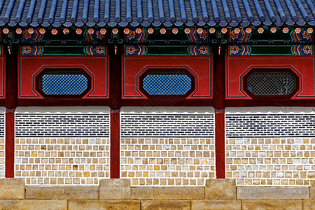 中式砖墙黄色阴影文化建筑学建筑物建筑地面崇拜玻璃红色图片