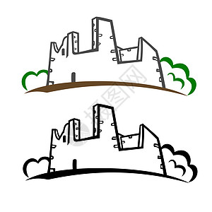 城堡废墟符号图片
