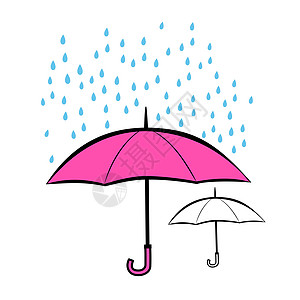 伞状奢华艺术幸福气候季节倾盆大雨气象乐趣雷雨插图图片