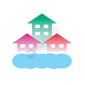 用于建筑或房屋翻新的有云-Logo住宅图片