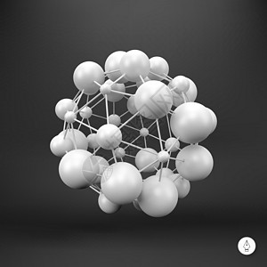 3D 分子结构背景 图形设计技术网络高科技物理推介会微生物学原子插图公式教育图片