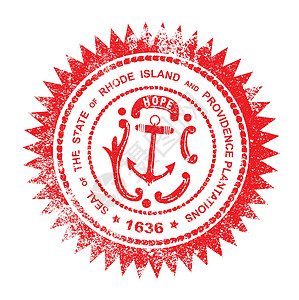 罗得岛橡胶印章墨水邮票艺术品橡皮插图绘画艺术海豹红色图片