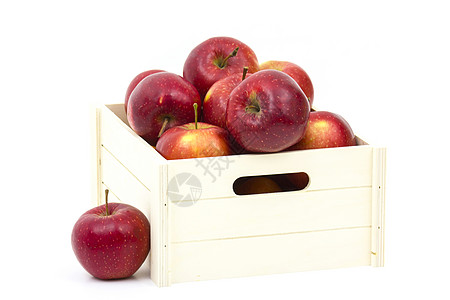 木箱箱装满新鲜苹果图片