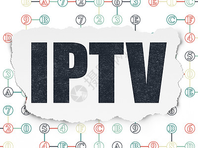 网络设计概念 IPTV关于撕纸背景的IPTV白色方案图表流程图代码网络电视网页服务器绘画编程图片