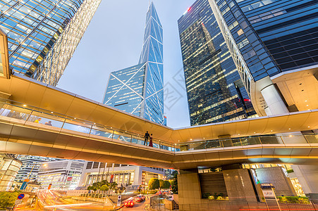 中国香港夜空天线城市天空地标旅行建筑学旅游景观市中心商业金融图片