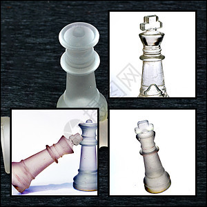 象棋 拼贴和拼贴战略对手正方形头脑方格板木头塑料物品游戏拼贴画图片
