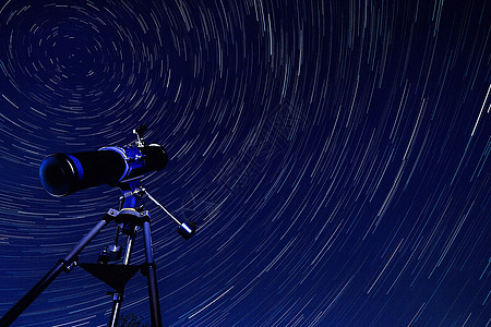 星际轨迹  天文科学摄影北极星三脚架望远镜小径车削气氛星星极星图片