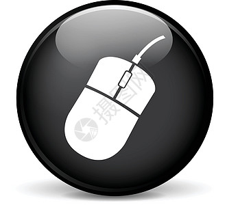 鼠标图标圆圈黑色网络技术电脑按钮灰色互联网圆形图片