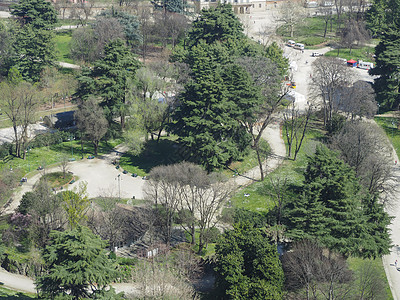 米兰空中视图天线景观地标建筑学建筑城市场景公园图片