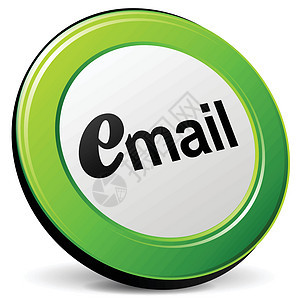 电子邮件图标白色按钮网络互联网绿色背景图片