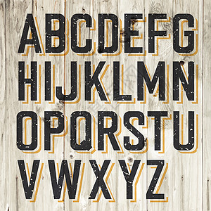 在 Wooden 背景的重新样式化字母图片