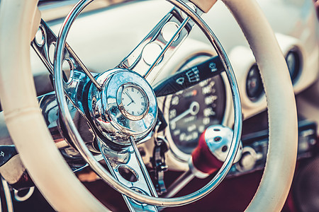 旧车的内置变异式汽车车轮控制车速里程表计时器拨号机器车辆运输古董图片