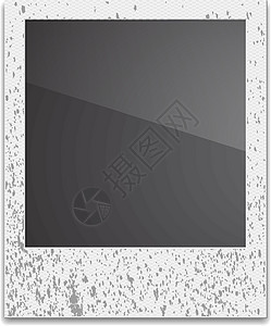 白色背景上的反向相光框架焦距黑色标识相机收藏空白回忆边界滚动卡片插图图片
