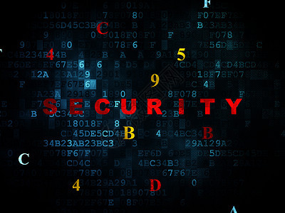 数字背景上的保护概念安全网络密钥展示别针红色数据电脑警报财产密码图片