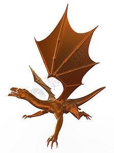 腾飞的黄金龙爬虫怪物金子神话幻想童话艺术魔法插图翅膀图片