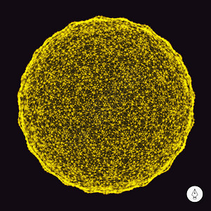 3D领域 技术概念 矢量说明宏观圆圈化学网络生物学插图宇宙生物球体推介会图片