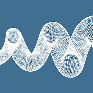 螺旋3D矢量说明研究高科技技术纳米曲线运动打印节点活力推介会图片