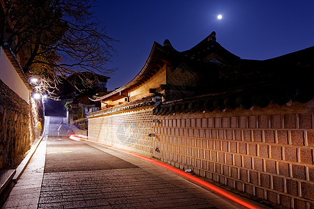 韩国首尔的布川花屋历史区风光民居市中心传统邻里历史性地标城市建筑学街道图片